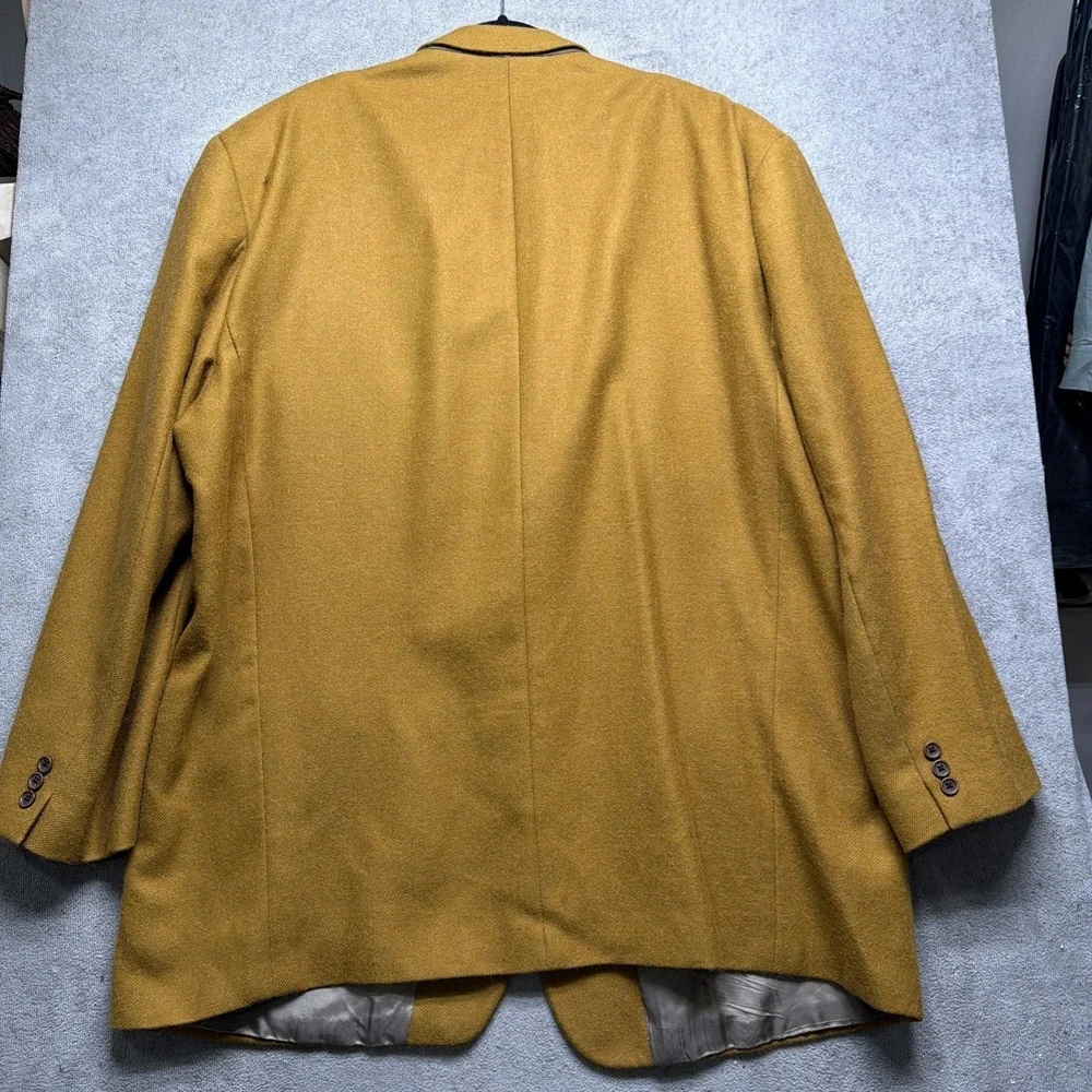Alpaca Wool‎ Sport Coat Blazer Brown Mens 43R Made in Canada Classic Tailored